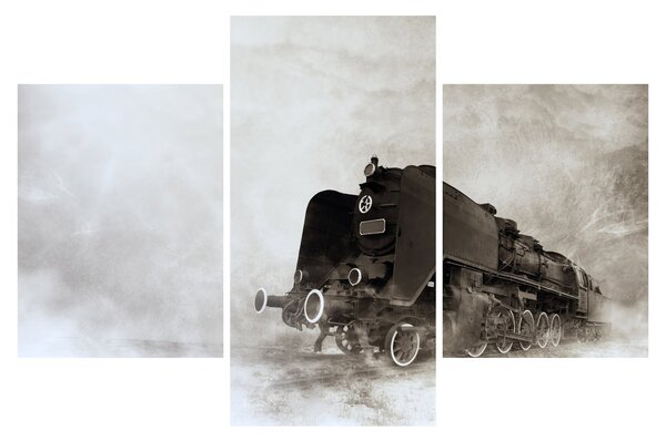 Tablou - Tren în ceață (90x60 cm)