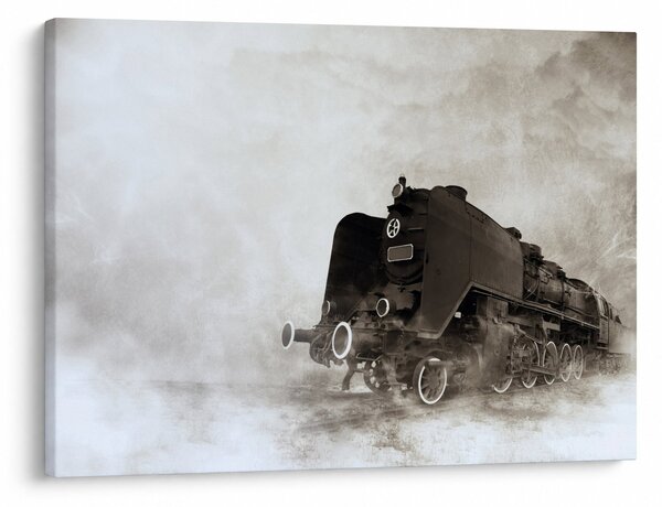 Tablou - Tren în ceață (70x50 cm)