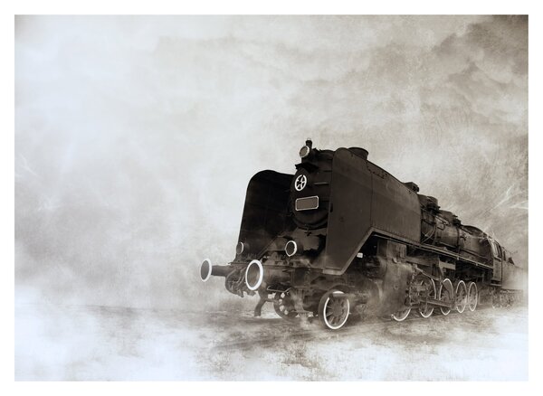 Tablou - Tren în ceață (70x50 cm)
