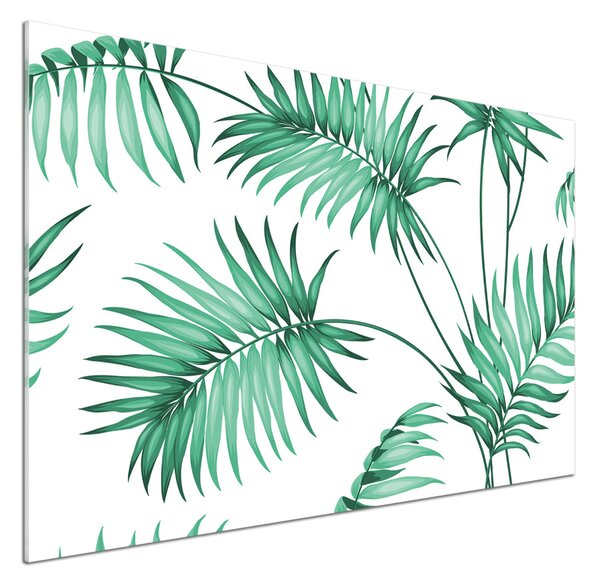 Sticlă printata bucătărie frunze tropicale
