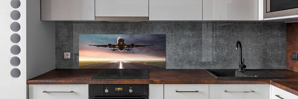 Sticlă bucătărie avionul decolează