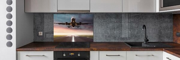 Sticlă bucătărie avionul decolează