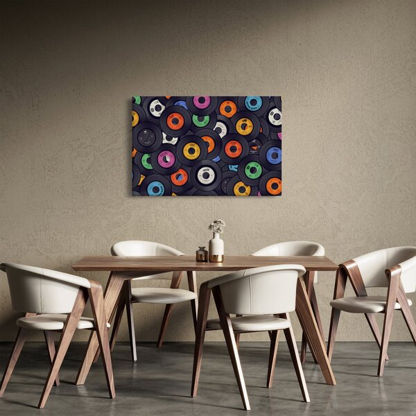 Tablou - plăci de gramofon (90x60 cm)