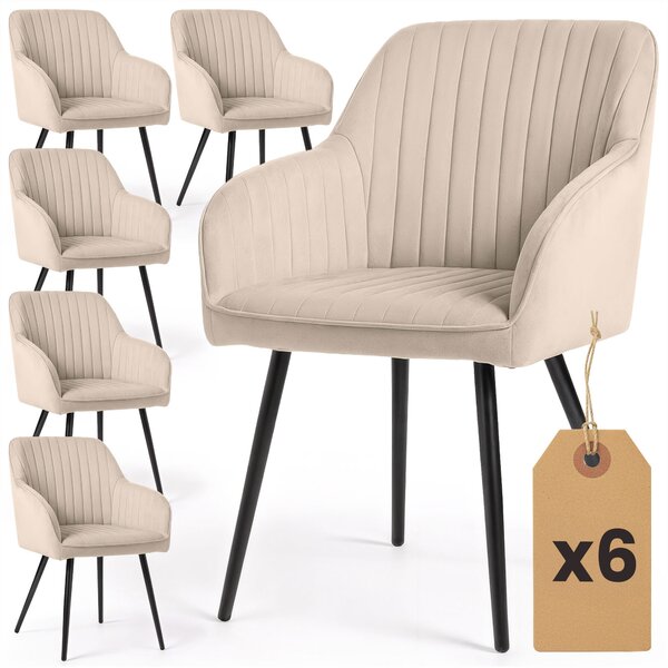 Set 6 scaune de sufragerie Foraccia (bej). Promo -19%. 1152256