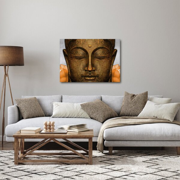 Tablou cu statuie cu detaliu a feței (70x50 cm)