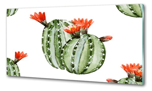 Sticlă pentru bucătărie cactuși