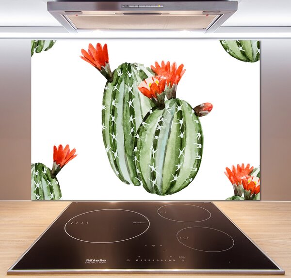 Sticlă pentru bucătărie cactuși