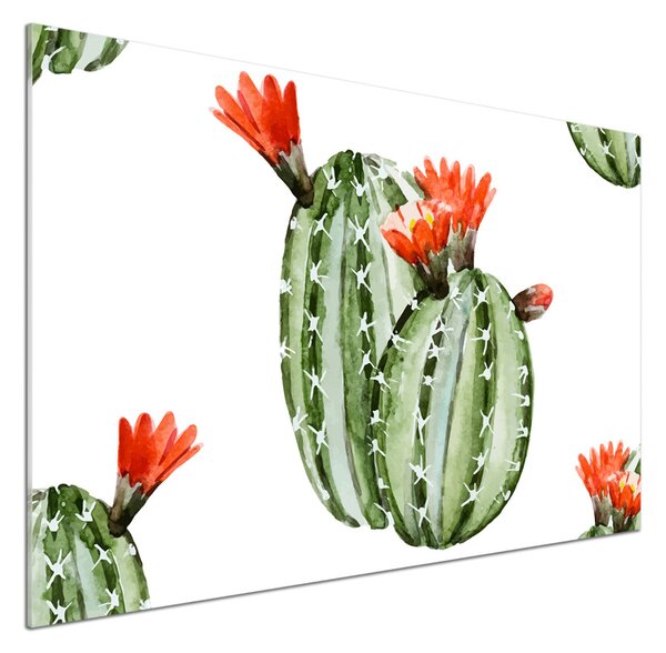 Sticlă pentru bucătărie cactuși