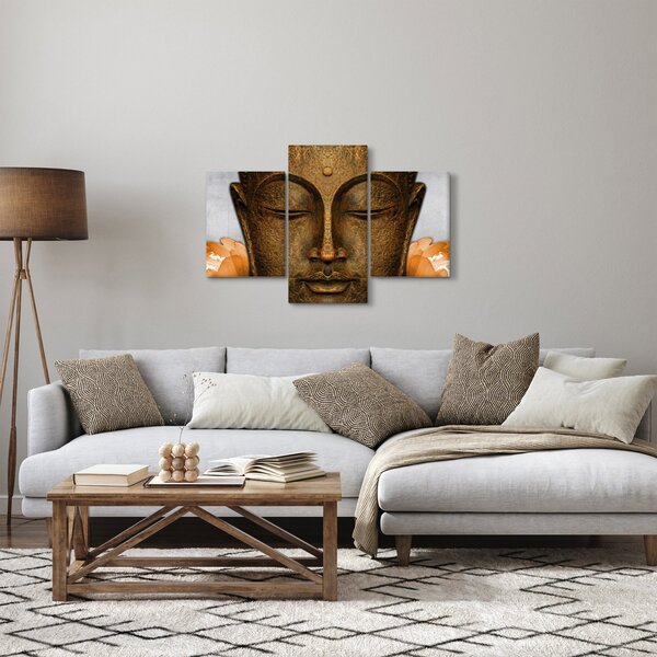 Tablou cu statuie cu detaliu a feței (90x60 cm)