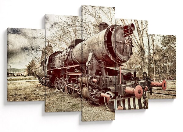 Tablou cu locomotivă istorică (150x105 cm)