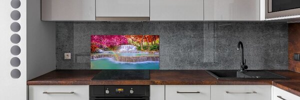Sticlă printata bucătărie Cascada din pădure