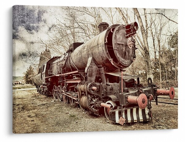 Tablou cu locomotivă istorică (70x50 cm)