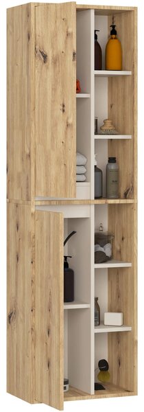 Dulap de baie Vambos W50 2D 6P (stejar artizanal + cașmir). Promo -18%. 1152100