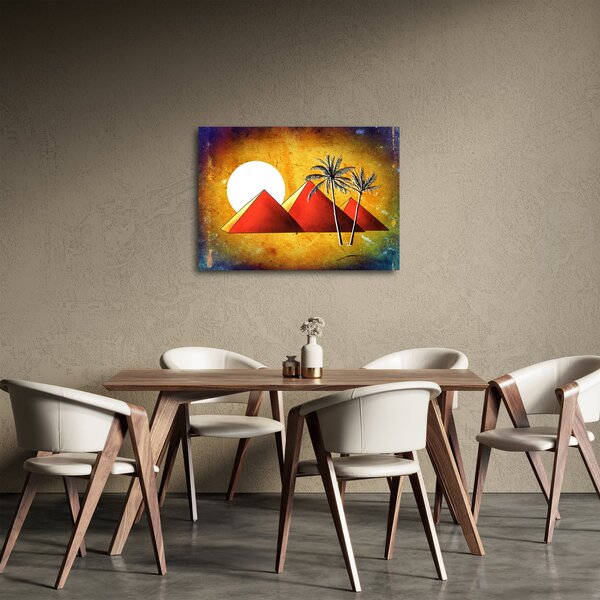 Tablou cu piramidele egiptene pictate (70x50 cm)