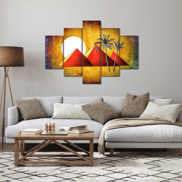 Tablou cu piramidele egiptene pictate (150x105 cm)
