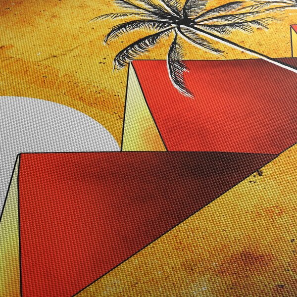 Tablou cu piramidele egiptene pictate (120x50 cm)