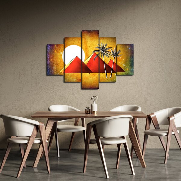 Tablou cu piramidele egiptene pictate (150x105 cm)