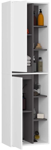 Dulap de baie Vambos W50 2D 6P (alb + grafit). Promo -13%. 1152098