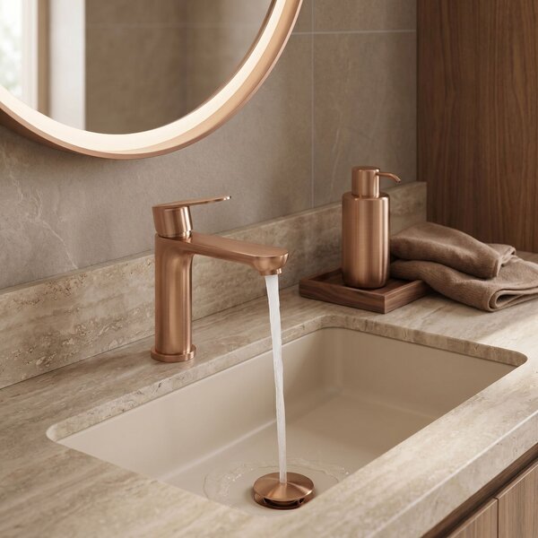 Baterie pentru baie Rea Logan Brush Copper