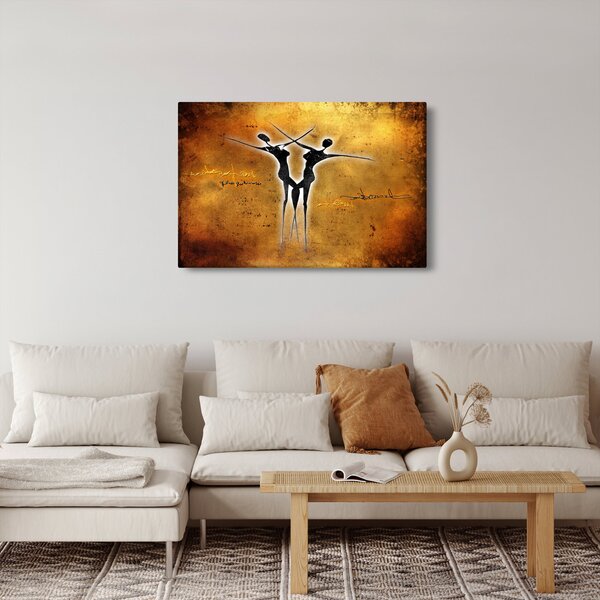 Tablou perechii dansând pictate (90x60 cm)