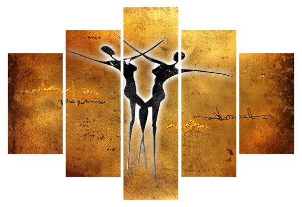 Tablou perechii dansând pictate (150x105 cm)