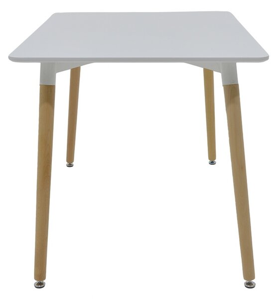Set masa si scaune dining, 5 buc, Julita Natali, Gri, 120x80x76 cm