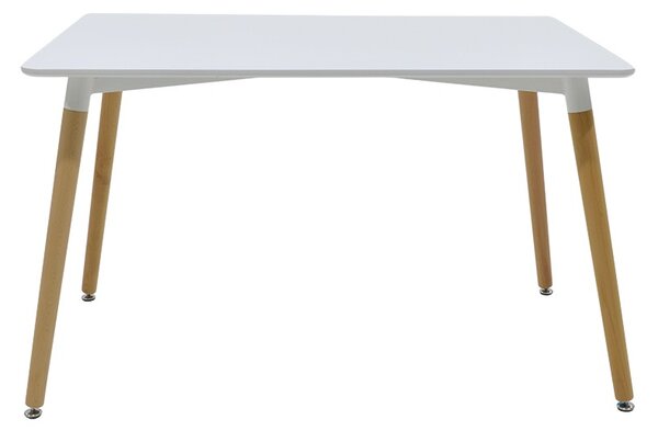 Set masa si scaune dining, 5 buc, Julita Natali, Gri, 120x80x76 cm