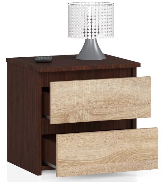 Noptieră Cleania CL2 (wenge + Stejar sonoma). Promo -13%. 1151981