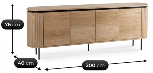 Dulap Back 200 (Stejar) . 1129113