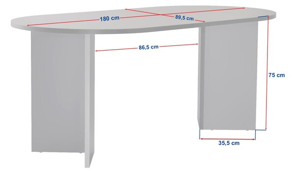 Masă de sufragerie (pentru 8 persoane) Sabatina (travertin + nuc). Promo -16%. 1153676