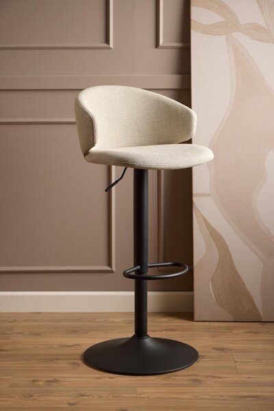 Scaun de bar Ella, Bej, 107x46x38 cm
