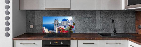 Sticlă pentru bucătărie Santorini Grecia
