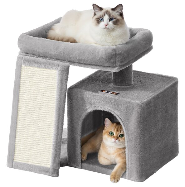 Ansamblu de joaca pentru pisici Clawfy, Gri, 50x30x48 cm