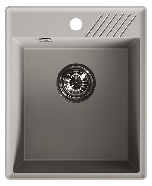 Laveo Hub, chiuvetă din granit cu 1 compartiment 394x485x204 mm, gri, LAV-SPH_510Y