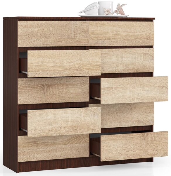 Comodă Kapil III (wenge + Stejar sonoma). Promo -21%. 1151983