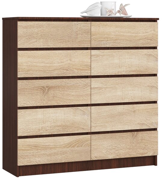 Comodă Kapil III (wenge + Stejar sonoma). Promo -21%. 1151983