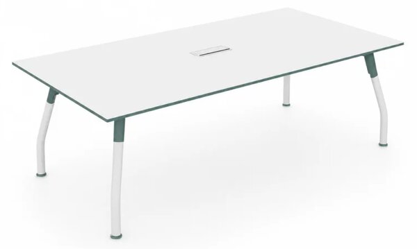 Masa conferinta Visionary cu blat din melamina si picioare metalice - dimensiuni W2200*D1100*H750 mm