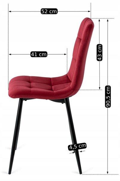 Scaun sufragerie Permite (bordo) . Promo -15%. 1118952