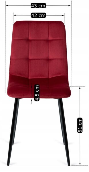 Scaun sufragerie Permite (bordo) . Promo -15%. 1118952