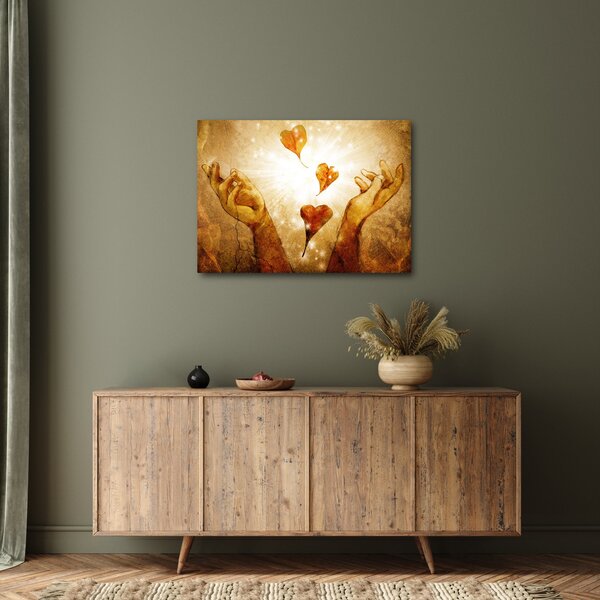 Tablou - pictura mâinilor pline de dragoste (70x50 cm)