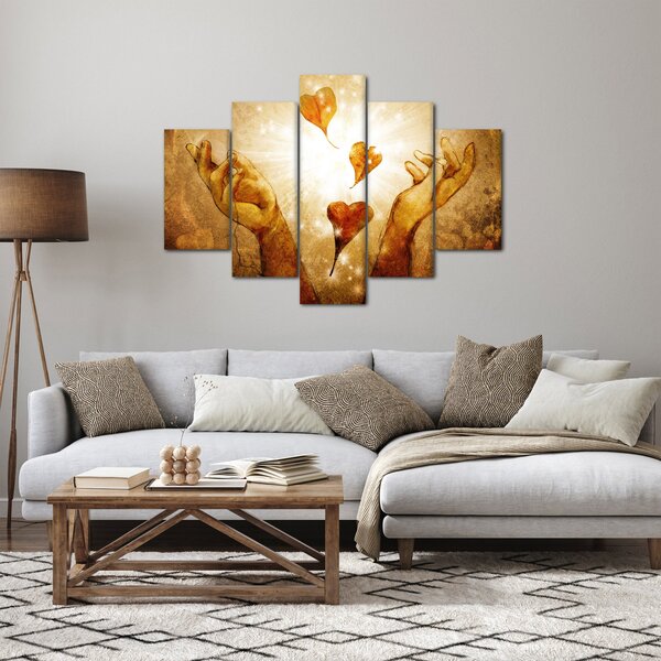 Tablou - pictura mâinilor pline de dragoste (150x105 cm)