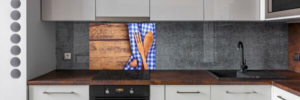 Sticlă pentru bucătărie tacâmuri din lemn