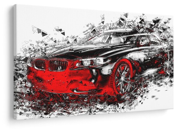 Tablou - Mașina pictată în acțiune (90x60 cm)