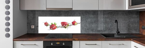 Sticlă pentru bucătărie Căpșuni și apă