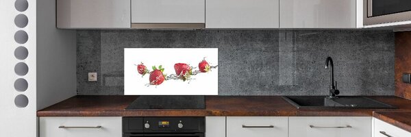 Sticlă pentru bucătărie Căpșuni și apă