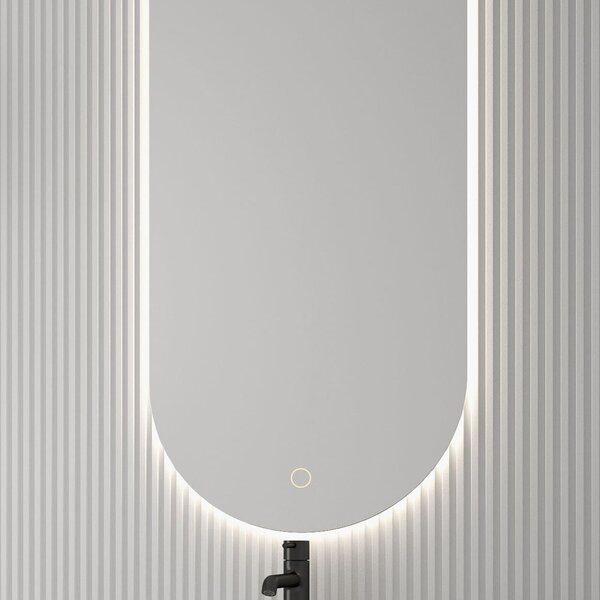 Oltens Nordlis oglindă 50x120 cm oval cu iluminare cu covoraș de încălzire 64114000