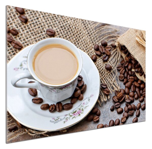 Sticlă bucătărie Cafea cu lapte