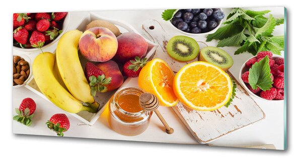Panou sticlă bucătărie Fructe si miere