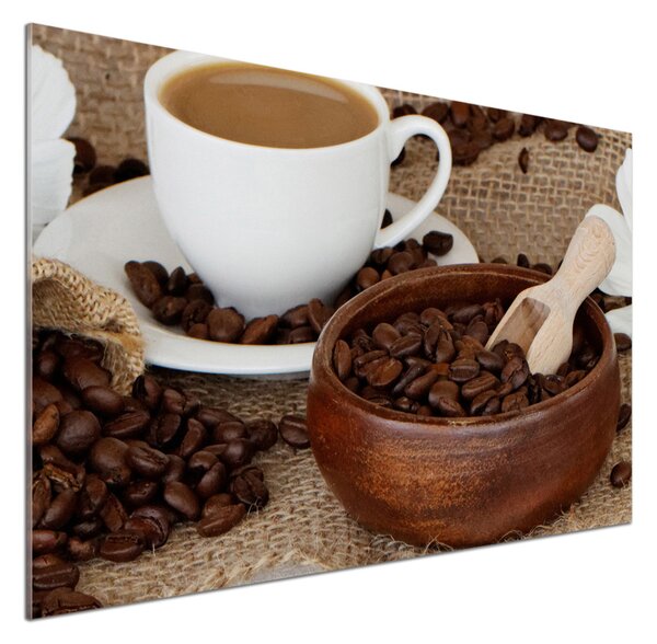 Panou sticlă bucătărie Cafea cu lapte