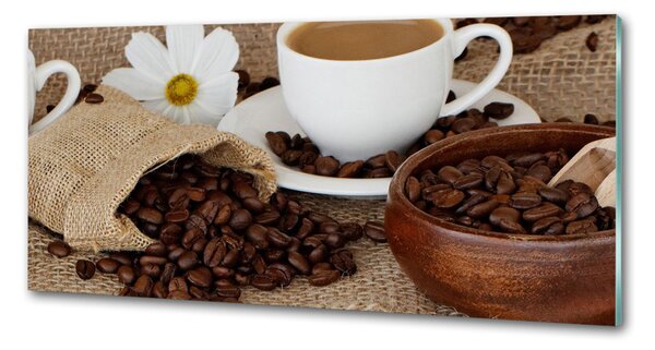 Panou sticlă bucătărie Cafea cu lapte